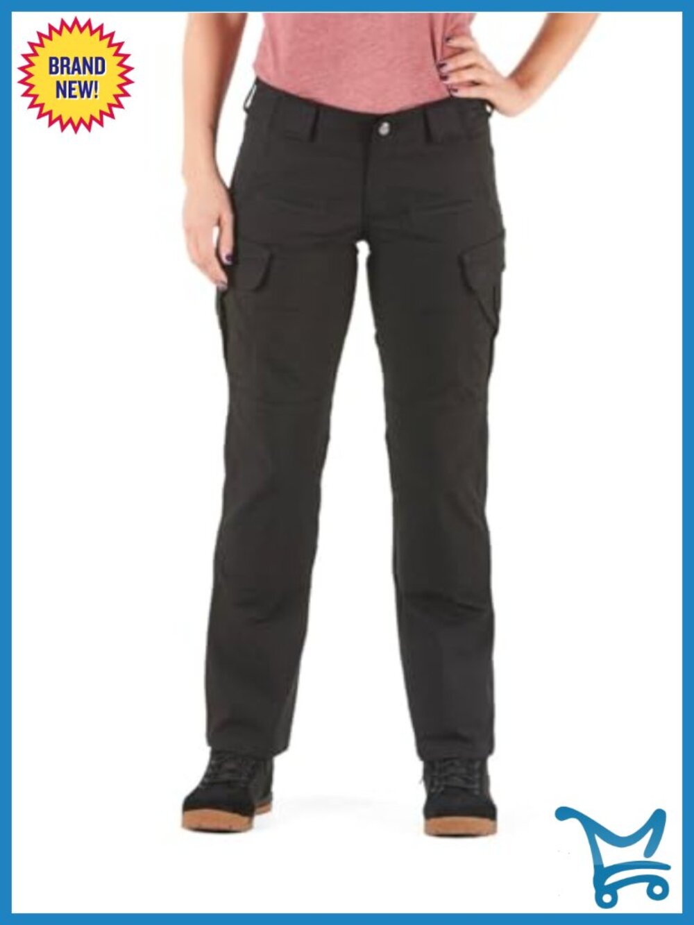 Women's Tactical Cargo Stretch Pants with Knee Pads, Water Resistant